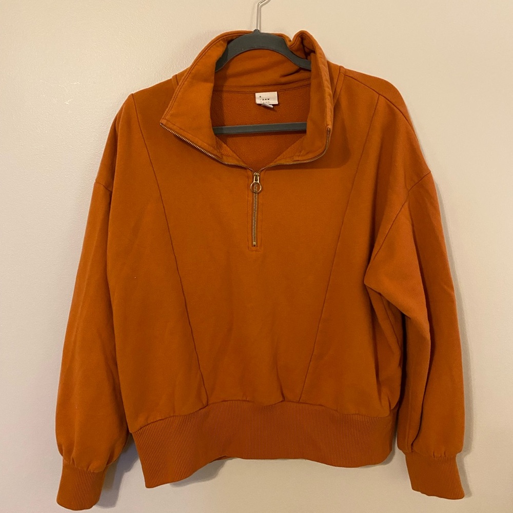 Target Orange Quarter-Zip Pullover